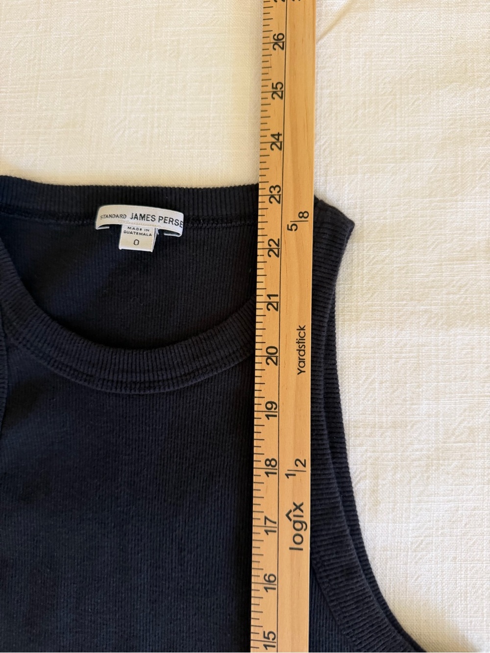 James Perse Black Ribbed Racerback Tank Top - Picture 8 of 8